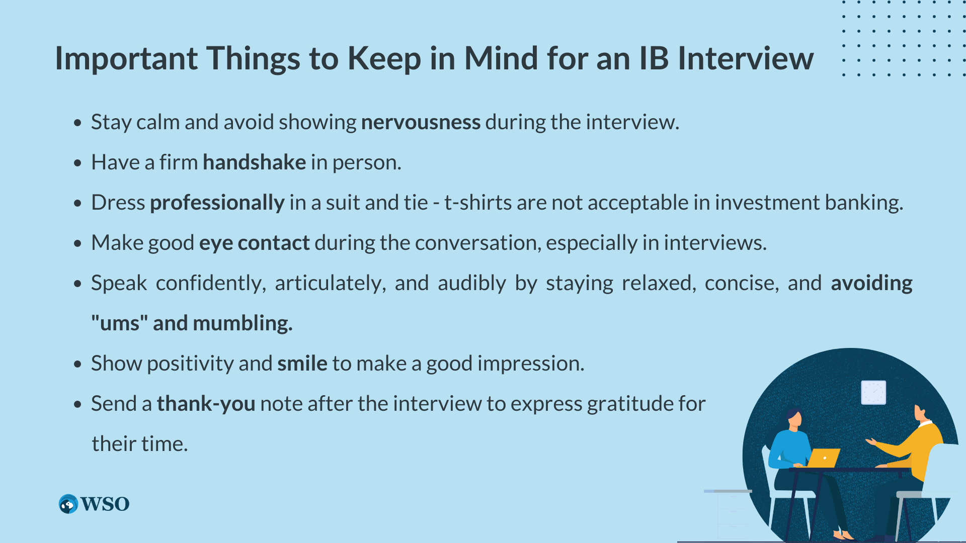 Important Things to Keep in Mind for an IB Interview:
